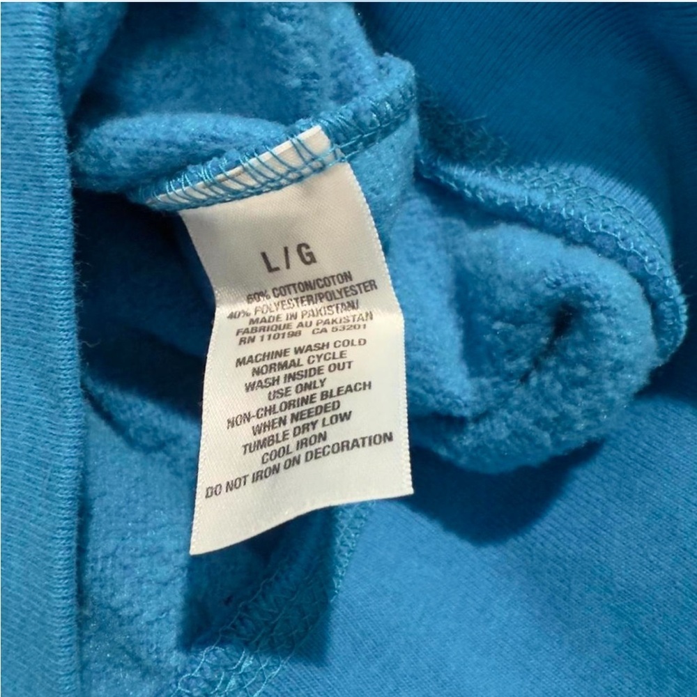 Vintage Y2K Aeropostale Rhinestone Hoodie Blue 2000s Mall Goth Coquette Tomboy - Picture 7 of 8